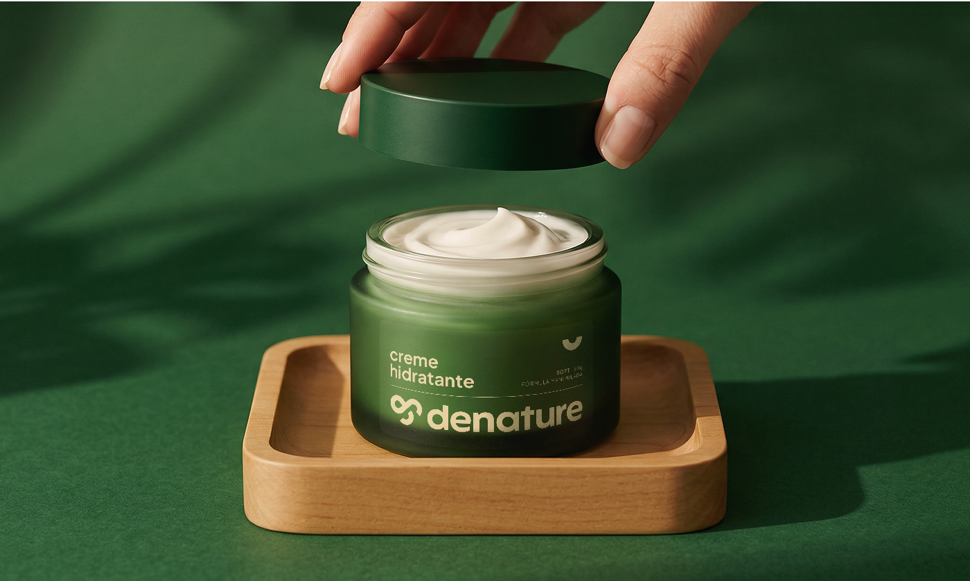 Projeto Denature — identidade visual e rótulo
